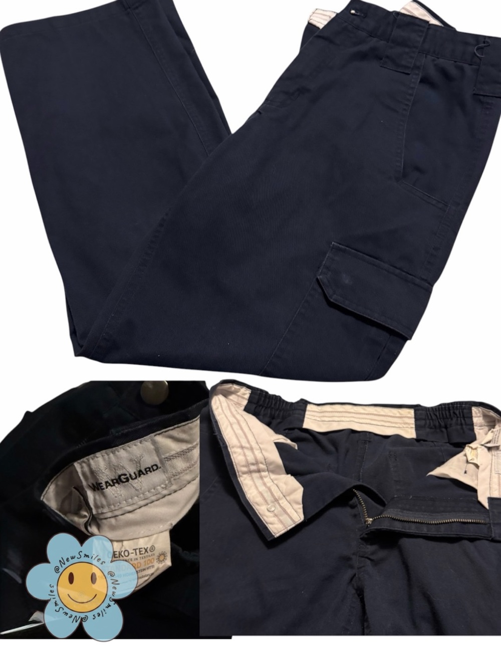 WearGuard ~ Work Pants ~ Cargo ~Navy Blue ~ Secure Fit w/ Tabs in the Waistband